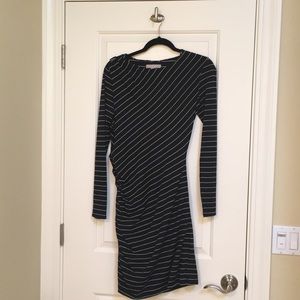 Banana Republic black dress with shirred waist